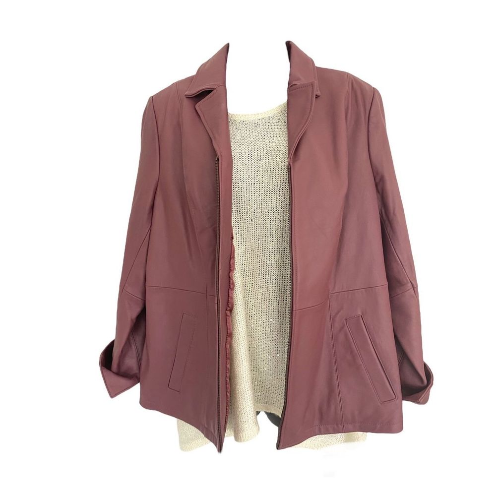 d & Co Real Leather Jacket Sz L - Picture 1 of 11